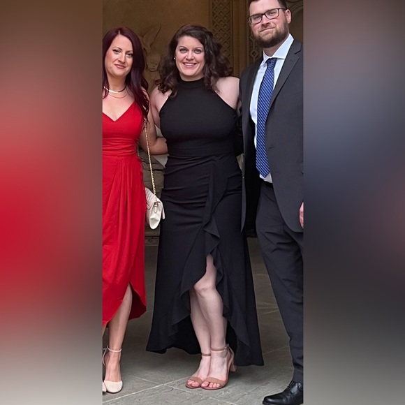 Women’s High Neck Evening Cocktail Dress - Picture 8 of 8